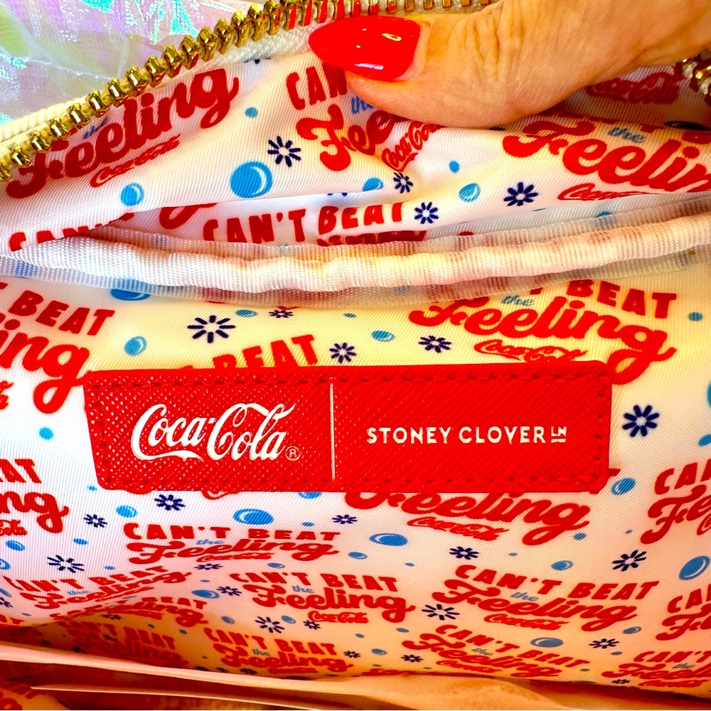 Stoney Clover Lane x Coca Cola Embroidered Large Pouch NWT - Picture 11 of 13